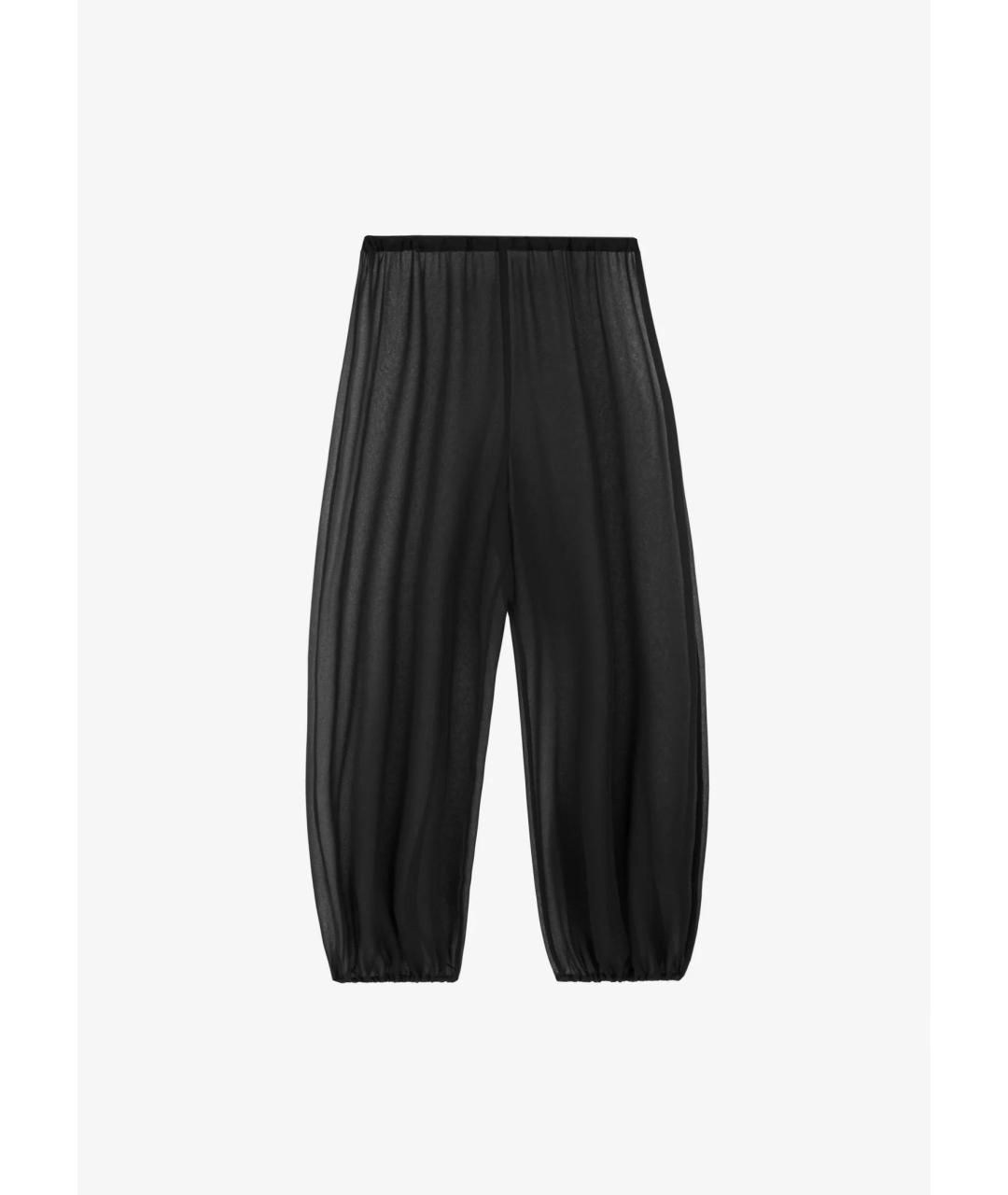 THE FRANKIE SHOP Черные полиэстеровые прямые брюки, фото 1