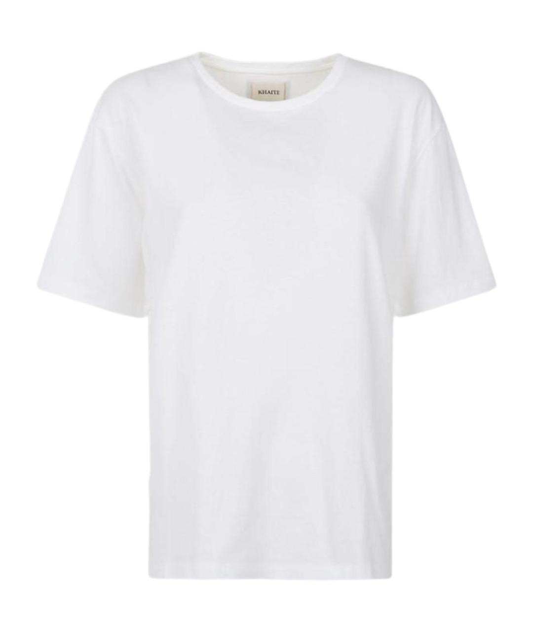 KHAITE Белая хлопковая футболка, фото 1