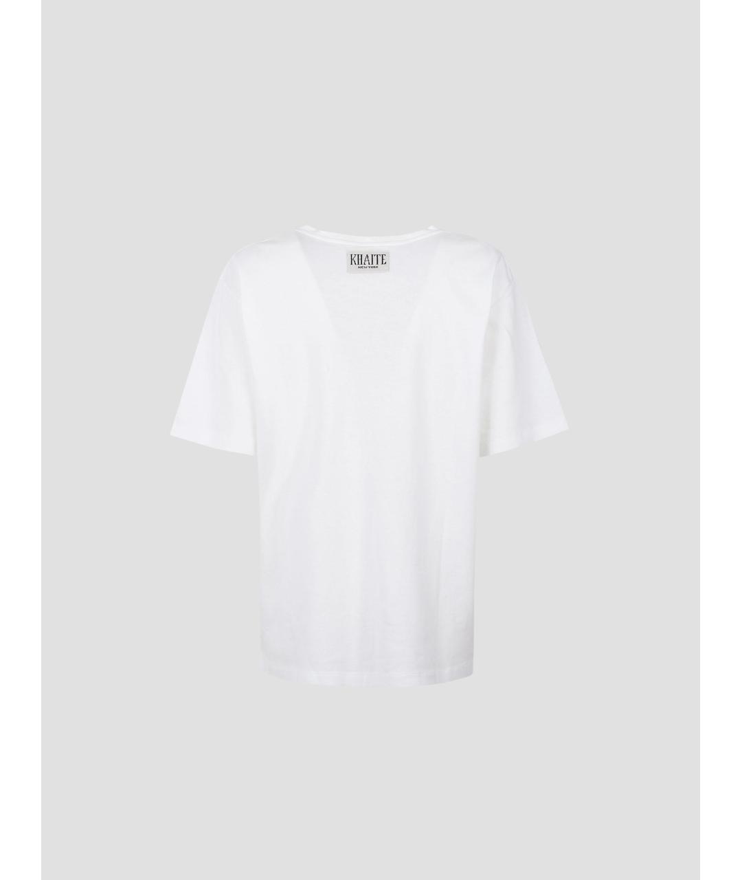 KHAITE Белая хлопковая футболка, фото 2