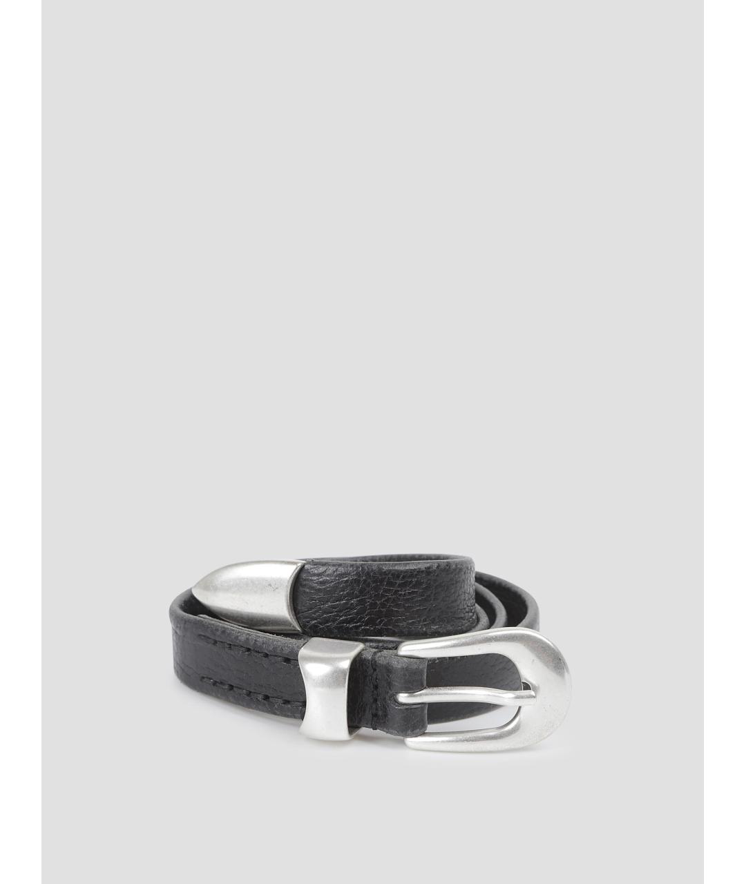 OUR LEGACY Черный кожаный ремень, фото 3