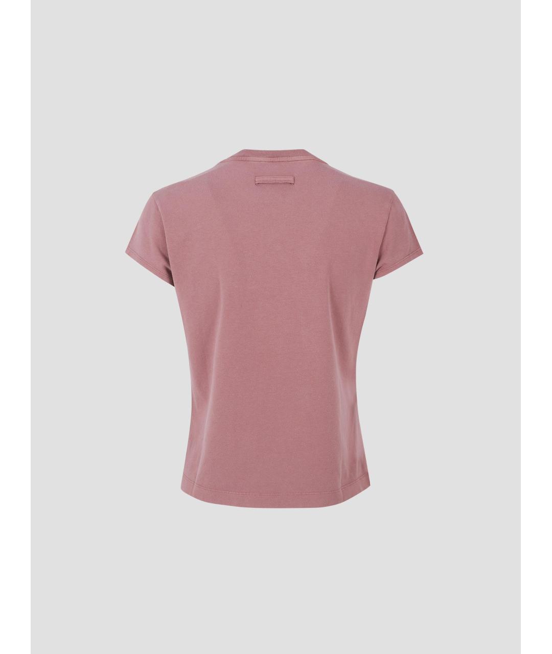 JEAN PAUL GAULTIER Розовая хлопковая футболка, фото 2
