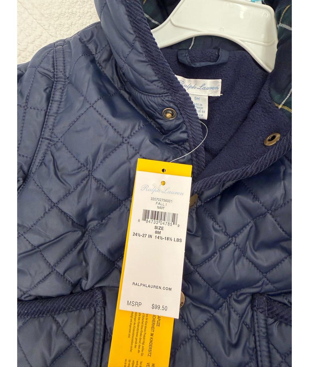 RALPH LAUREN KIDS Темно-синий полиэстеровый комбинезон, фото 3