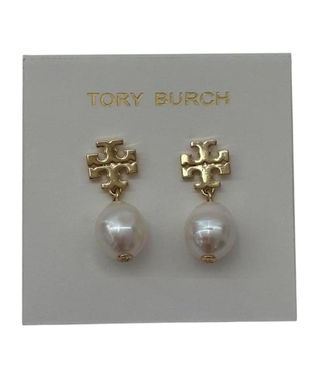 TORY BURCH Антрацитовые металлические серьги, фото 2