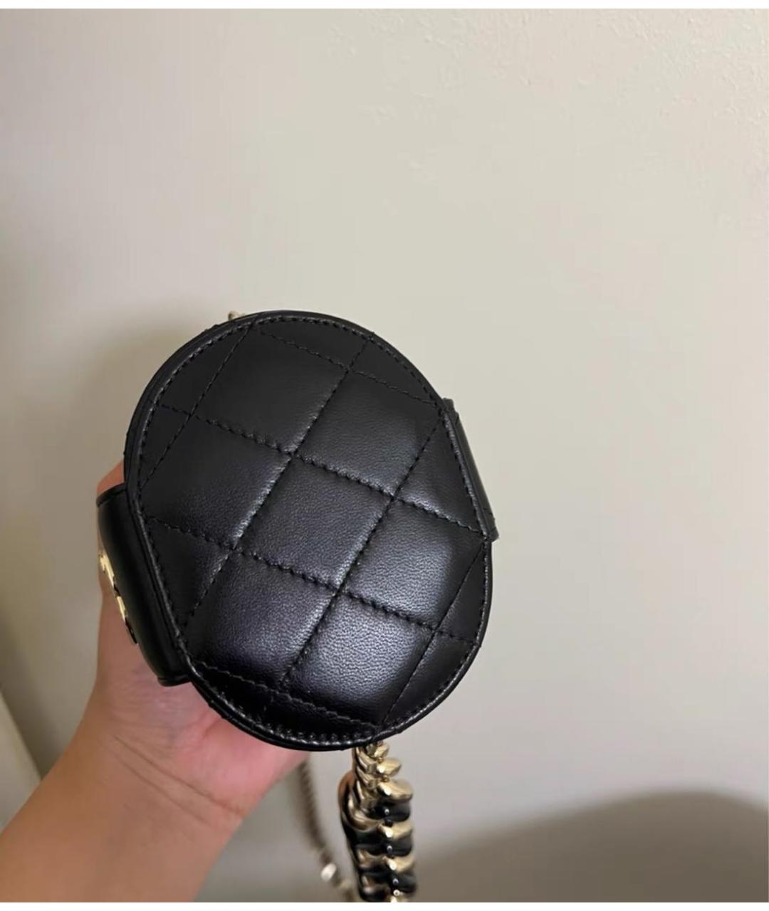 CHANEL Черная кожаная сумка через плечо, фото 5