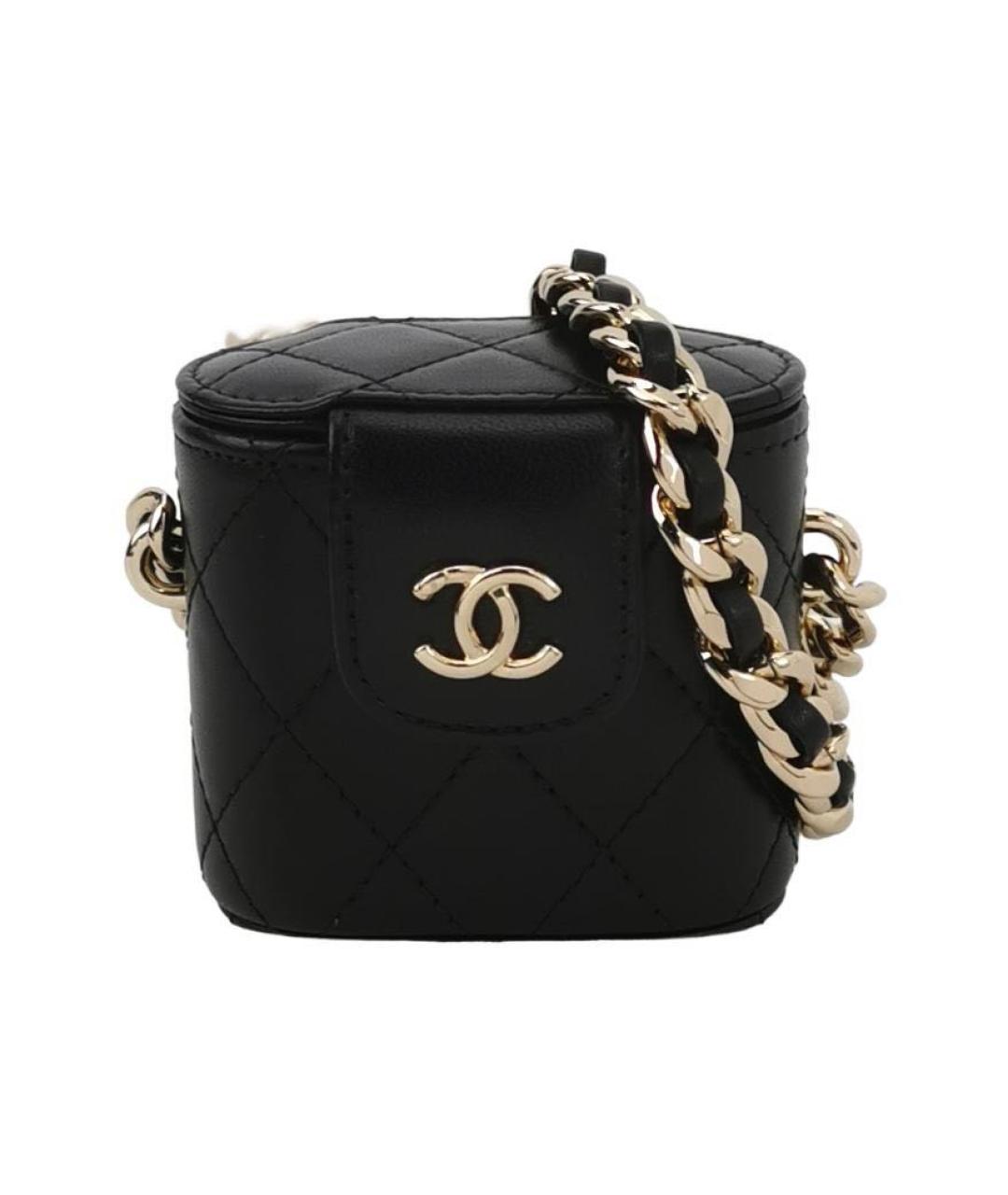 CHANEL Черная кожаная сумка через плечо, фото 6