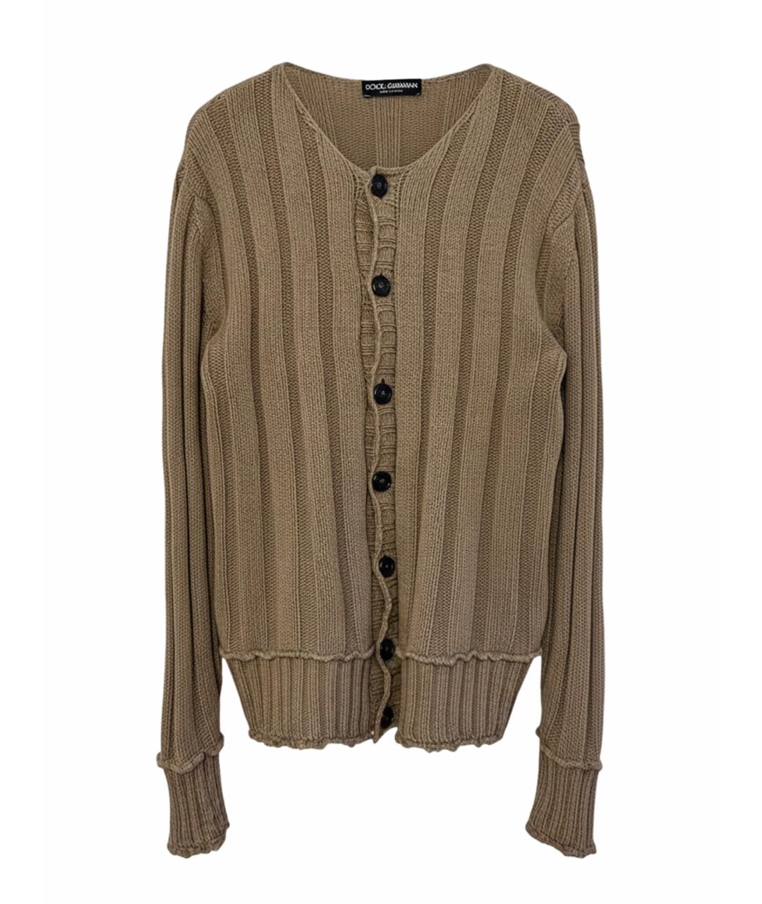 DOLCE&GABBANA Коричневый шерстяной кардиган, фото 1