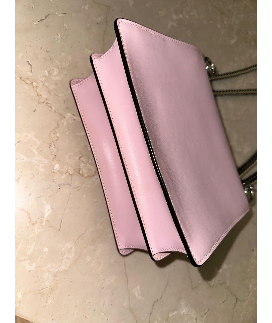 FENDI Розовая кожаная сумка через плечо, фото 5
