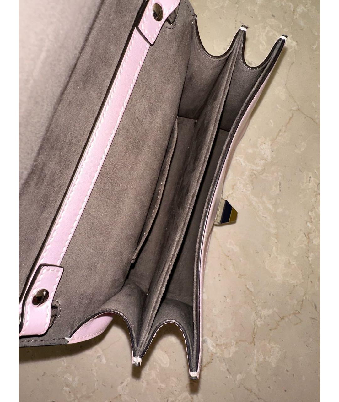 FENDI Розовая кожаная сумка через плечо, фото 4