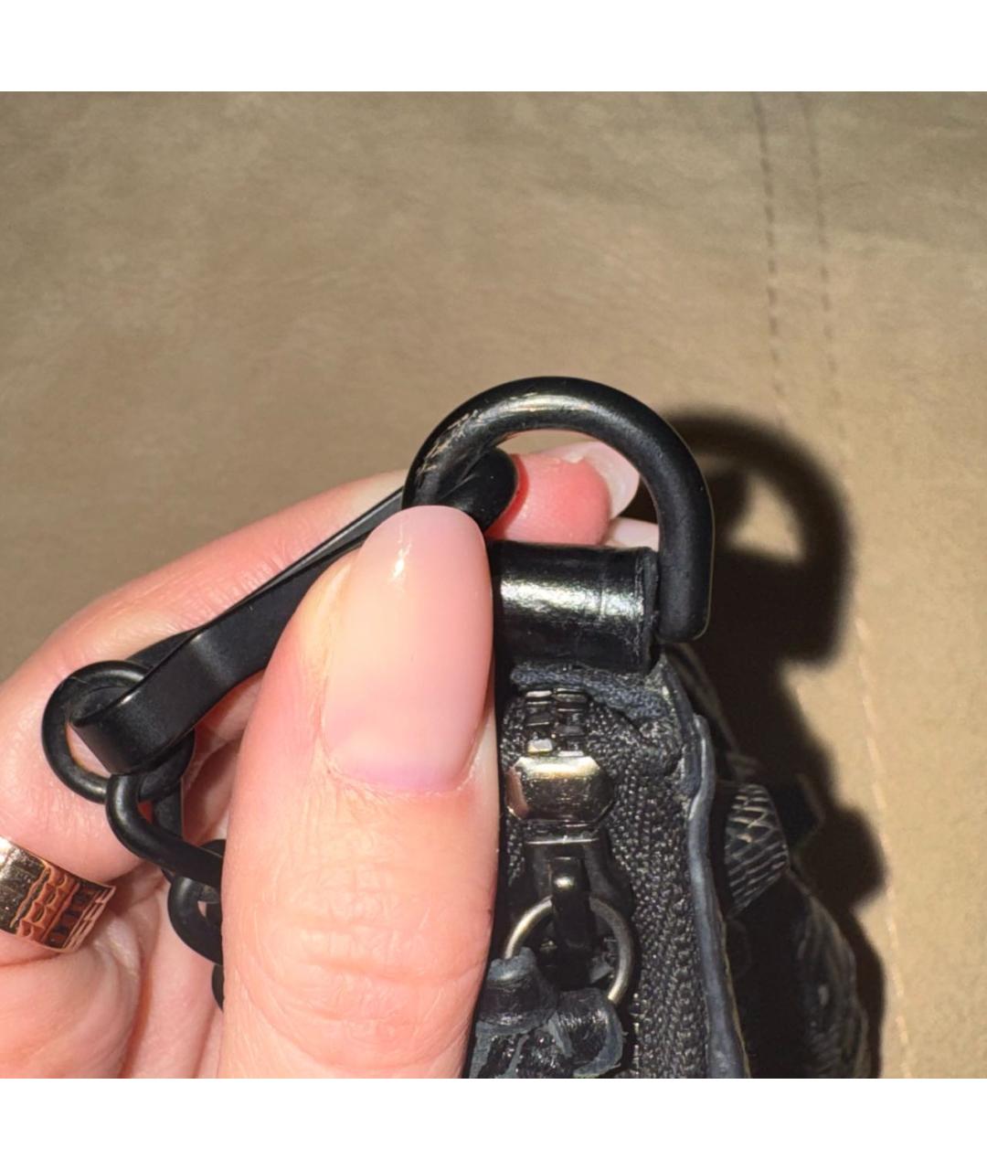 BALENCIAGA Черная кожаная сумка через плечо, фото 7