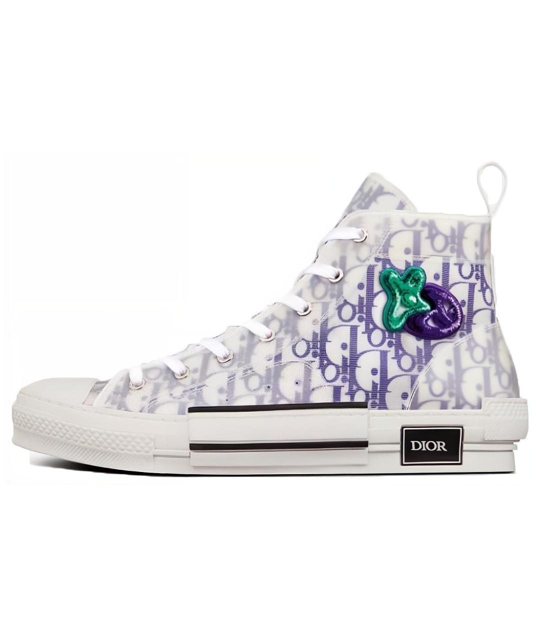 CHRISTIAN DIOR Мульти текстильные высокие кроссовки / кеды, фото 2