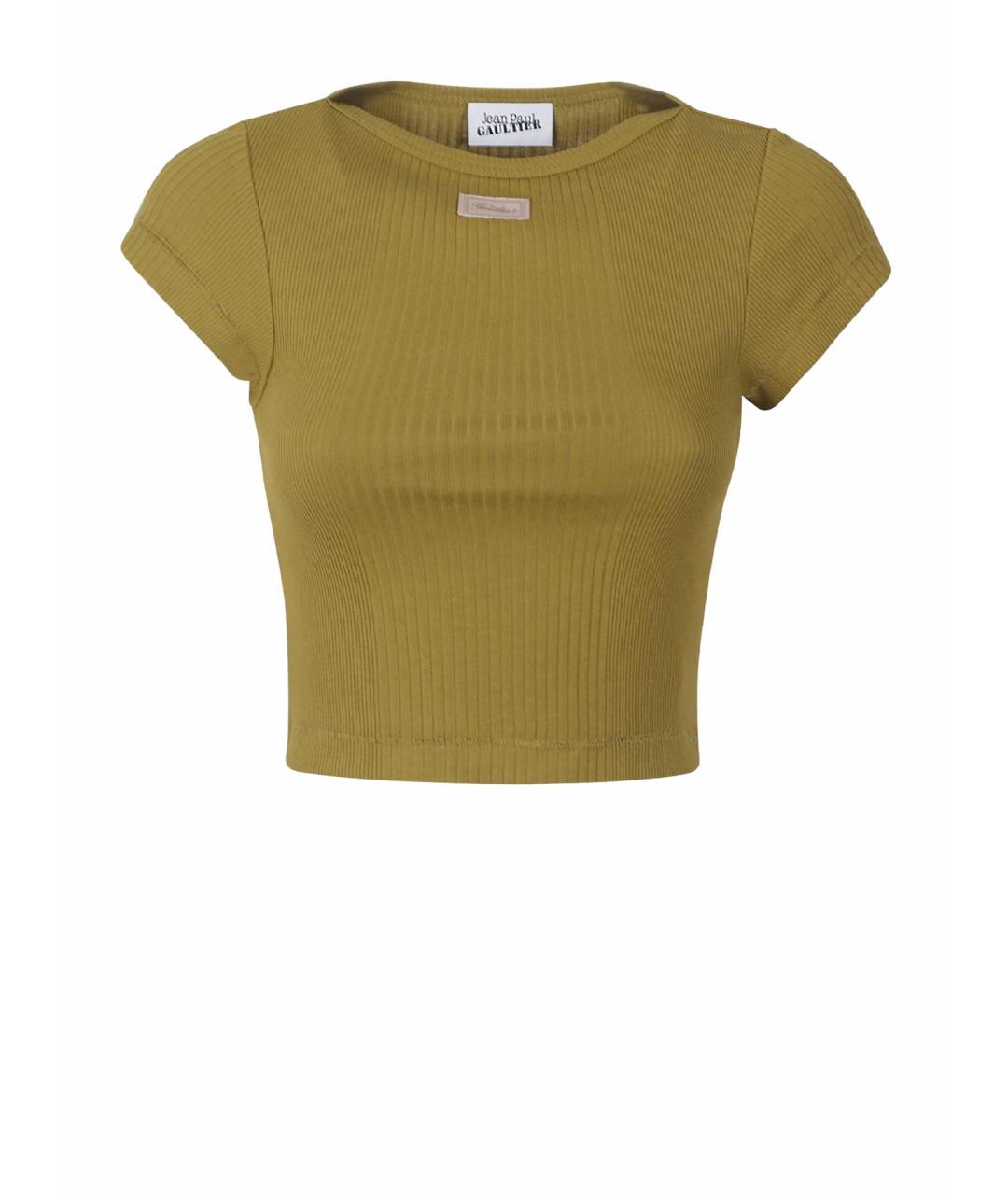 JEAN PAUL GAULTIER Зеленая хлопковая футболка, фото 1