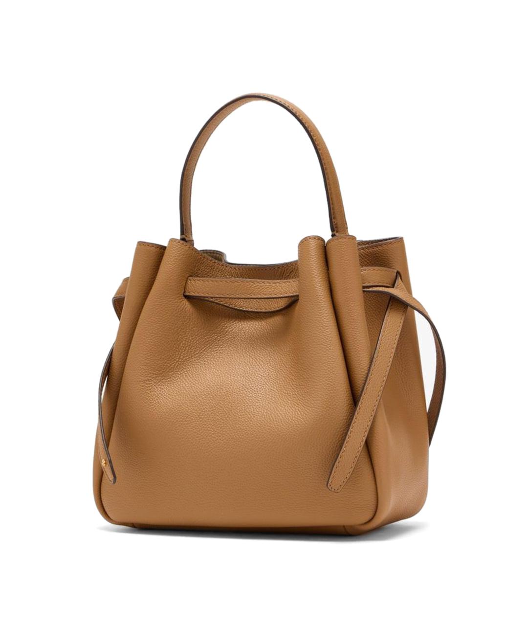 TORY BURCH Бежевая кожаная сумка через плечо, фото 2