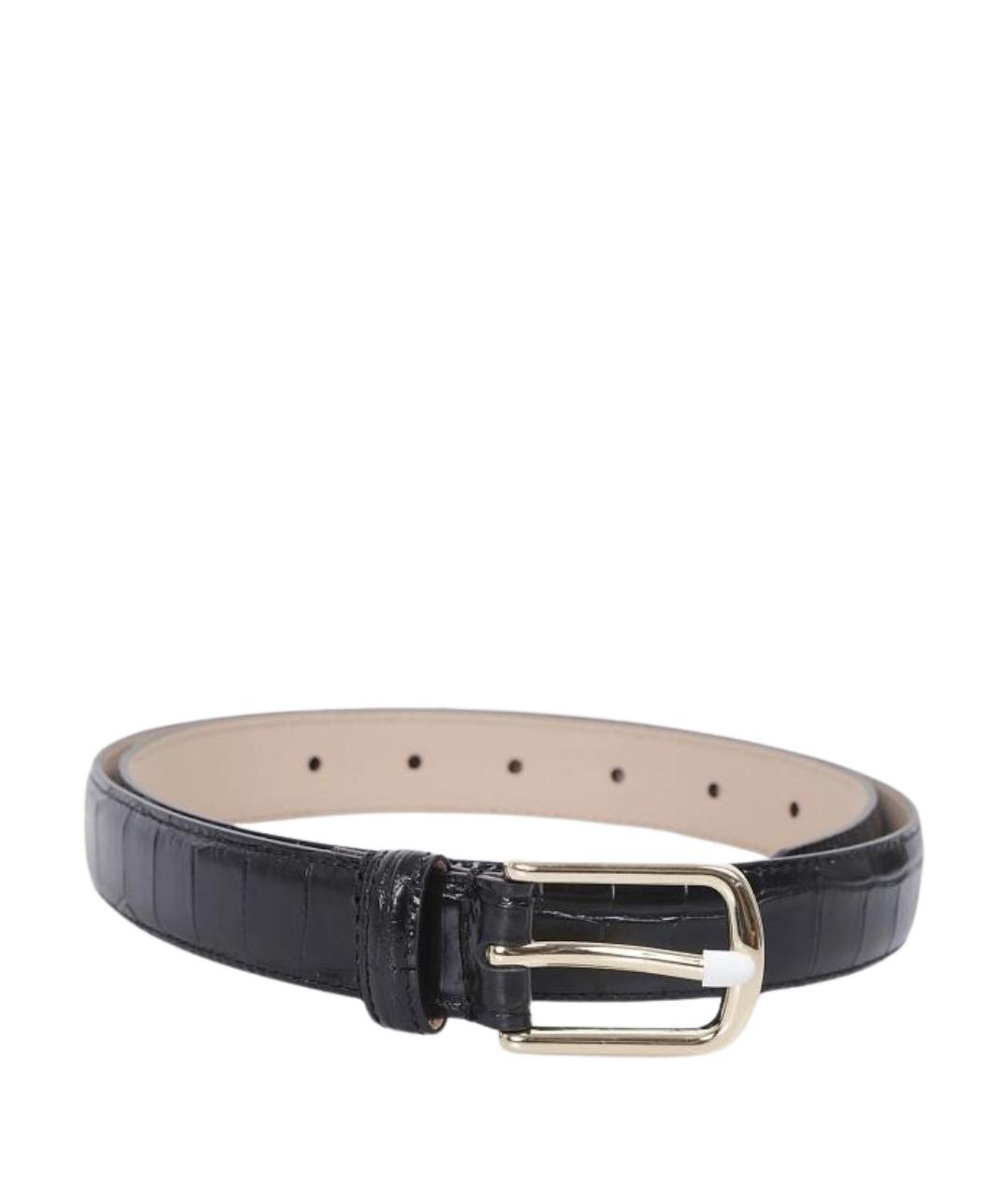 THE FRANKIE SHOP Черный кожаный ремень, фото 1