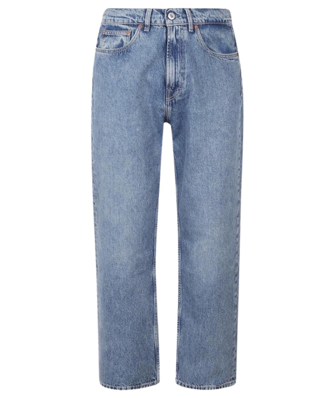 OUR LEGACY Синие хлопковые прямые джинсы, фото 1