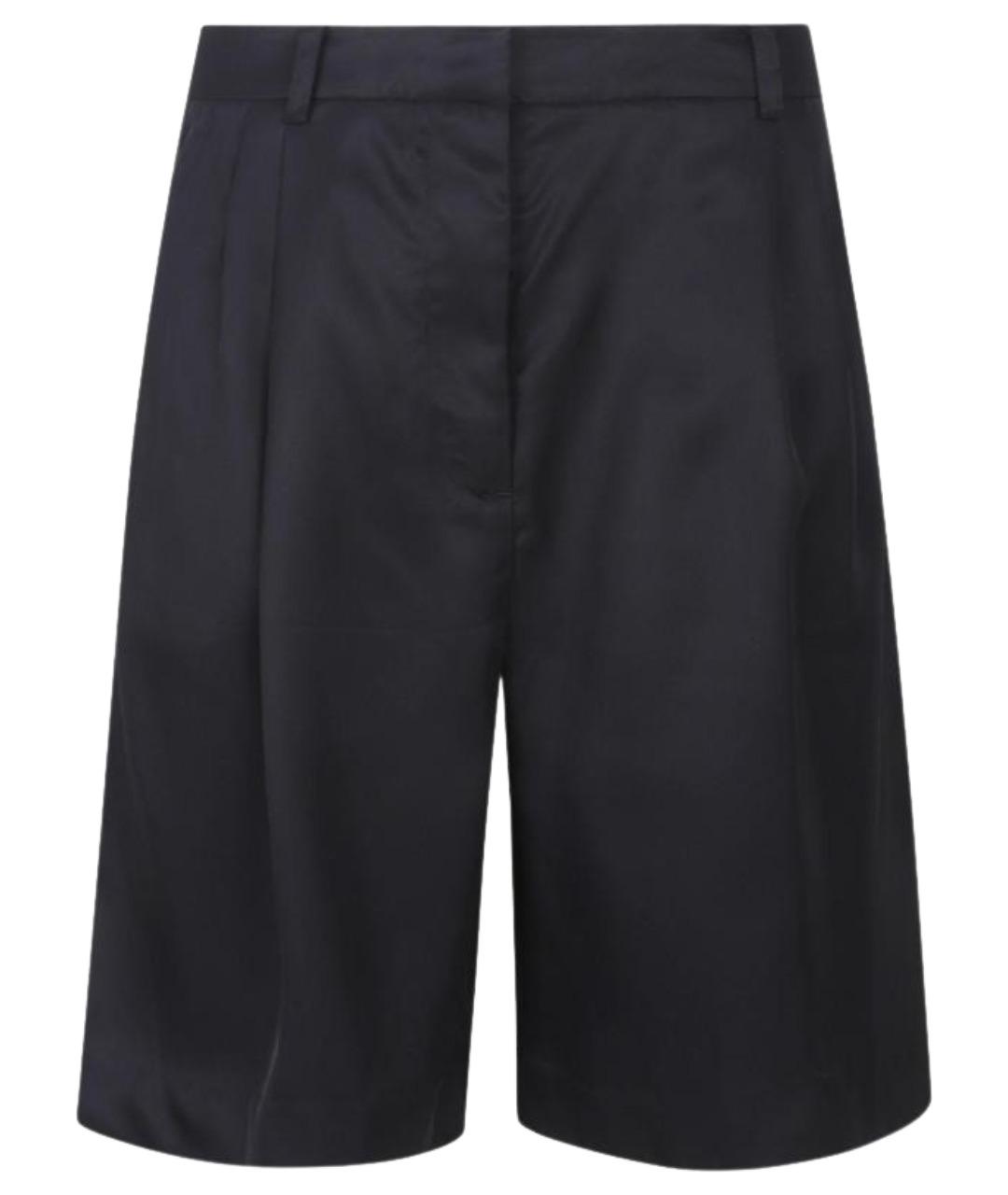 THE FRANKIE SHOP Черные ацетатные шорты, фото 1