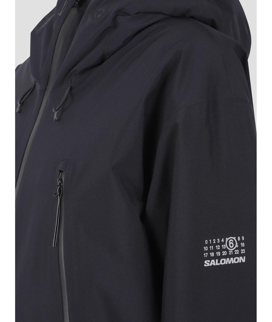 MM6 MAISON MARGIELA Черная полиамидовая куртка, фото 2