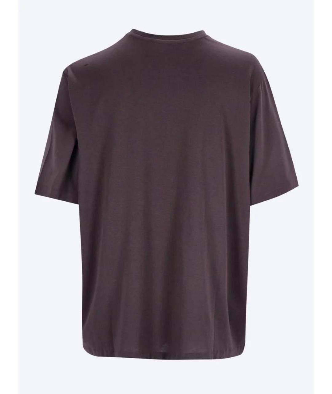THE FRANKIE SHOP Коричневая хлопковая футболка, фото 2
