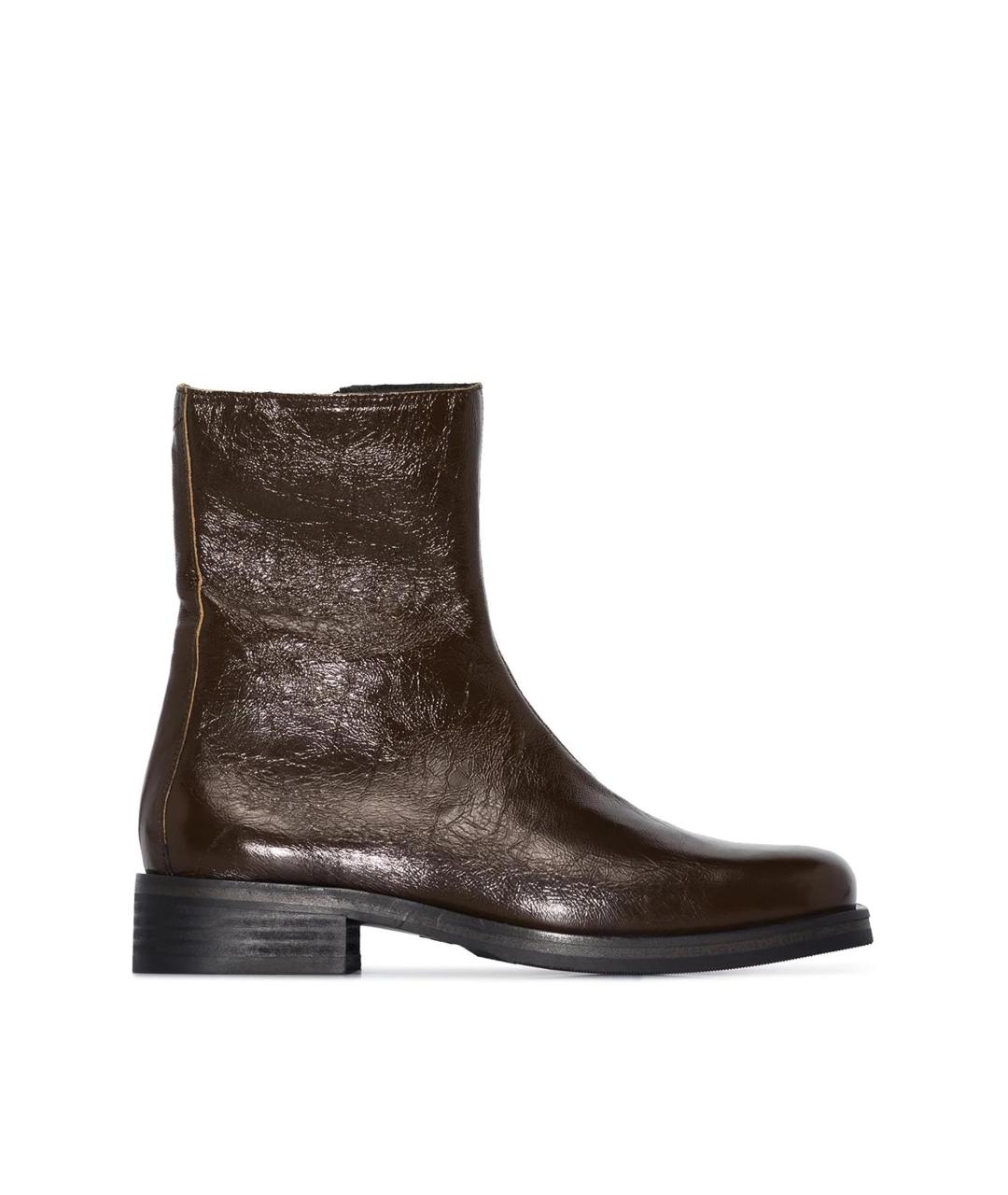 OUR LEGACY Хаки кожаные низкие ботинки, фото 1