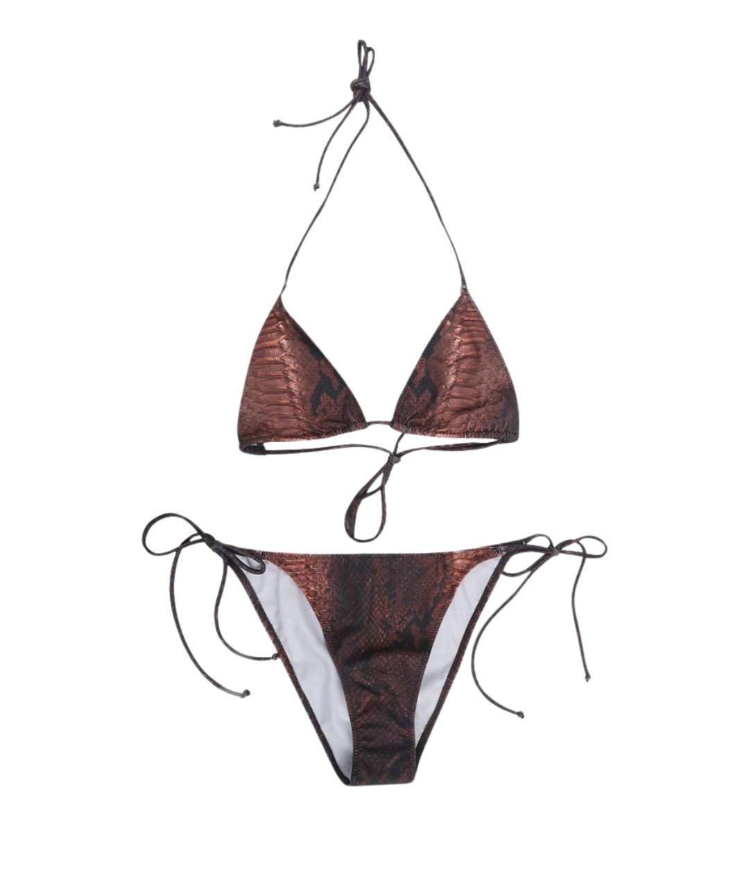 JEAN PAUL GAULTIER Коричневый полиэстеровый купальник, фото 1