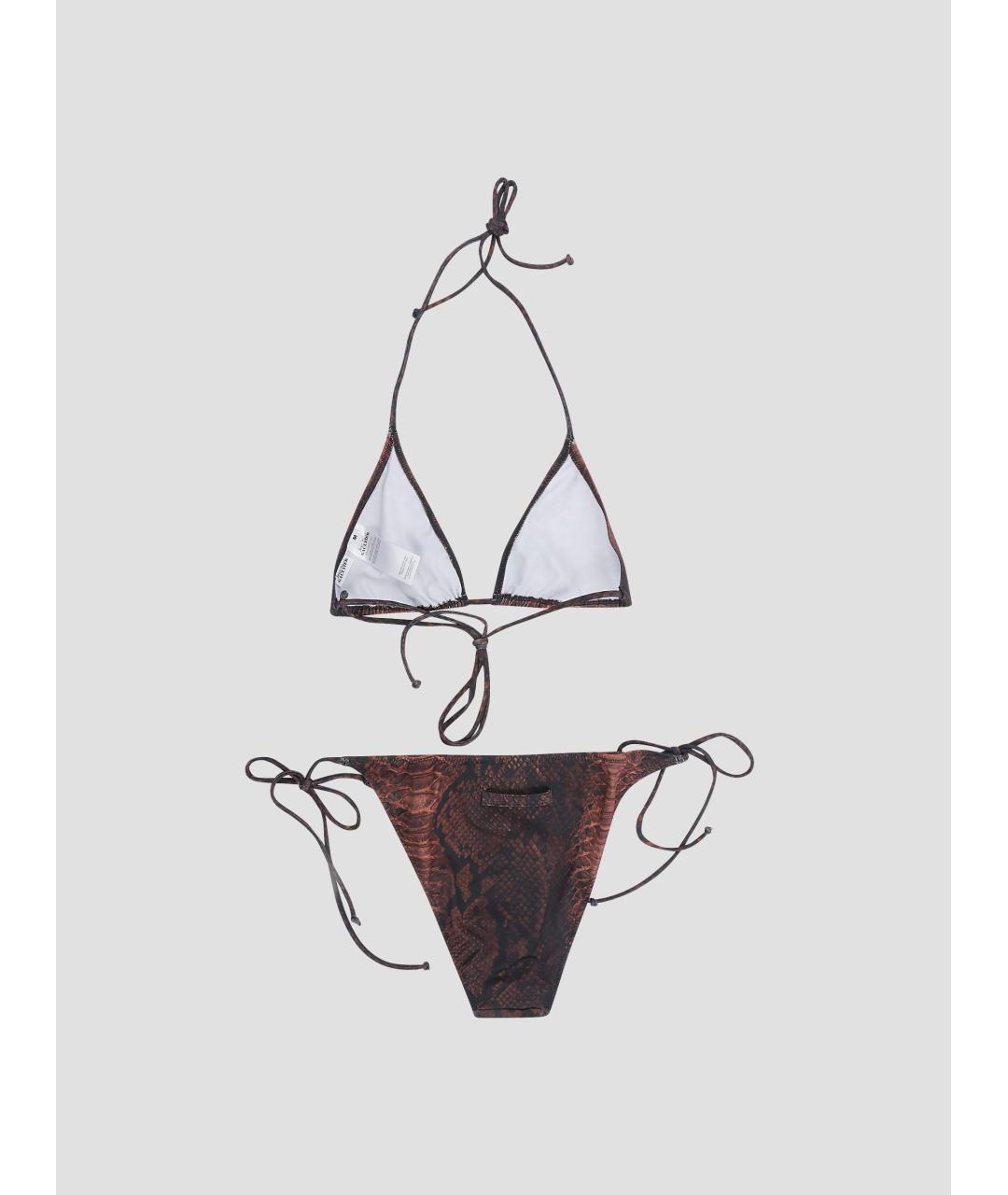 JEAN PAUL GAULTIER Коричневый полиэстеровый купальник, фото 2