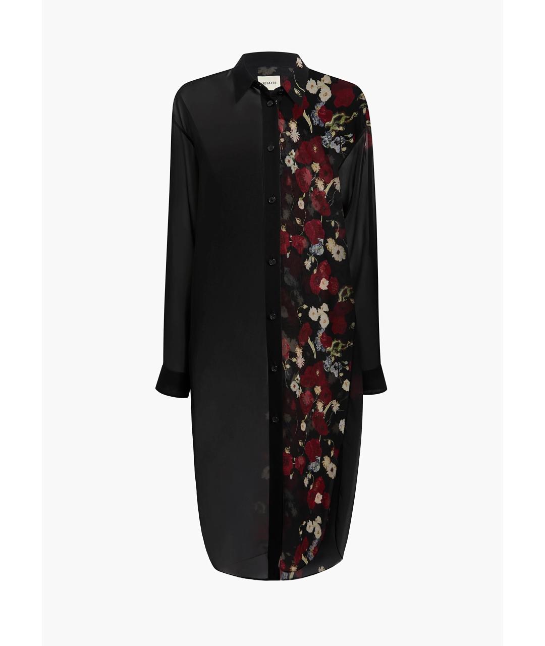 KHAITE Черное шелковое платье, фото 4