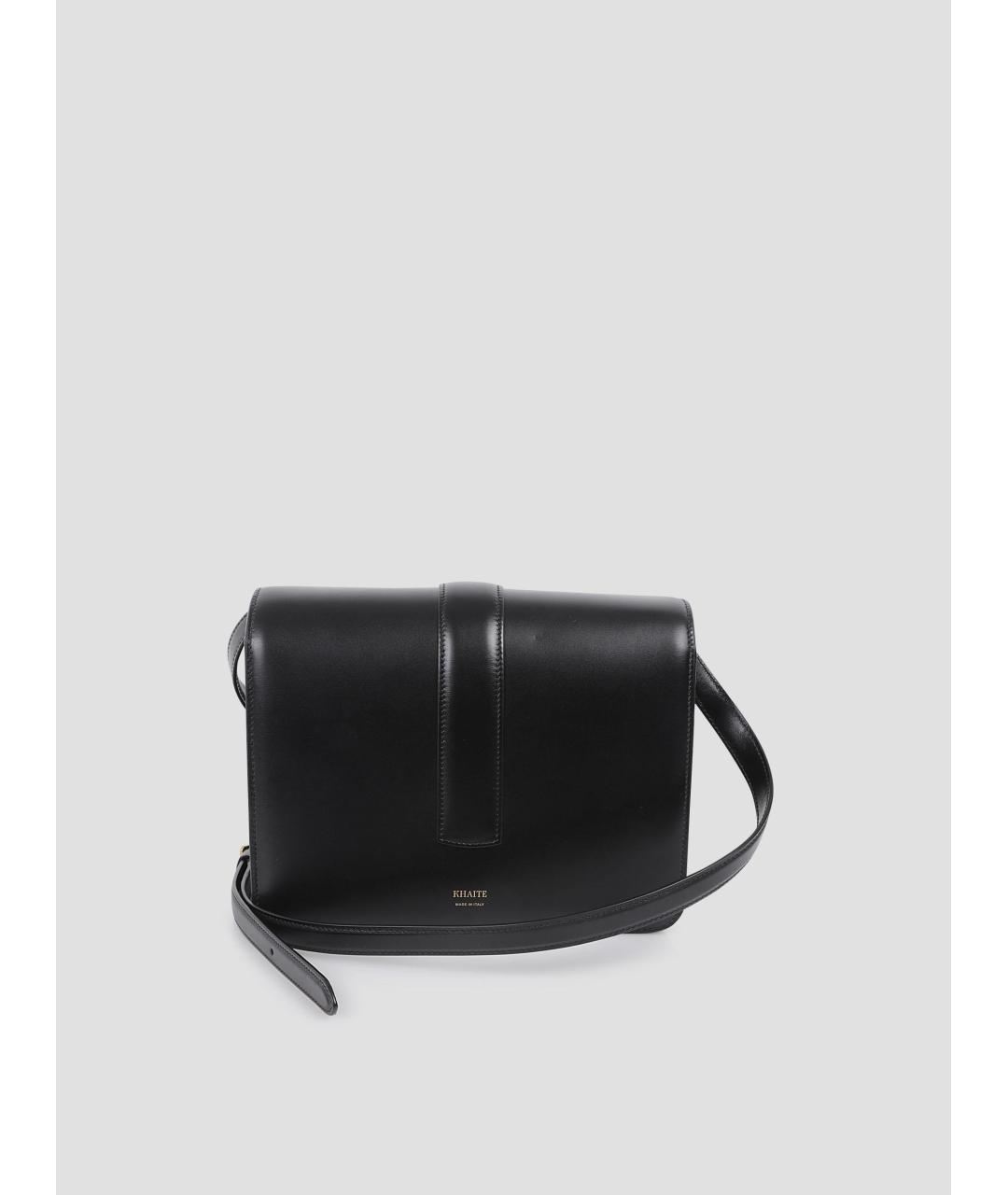 KHAITE Черная кожаная сумка через плечо, фото 3