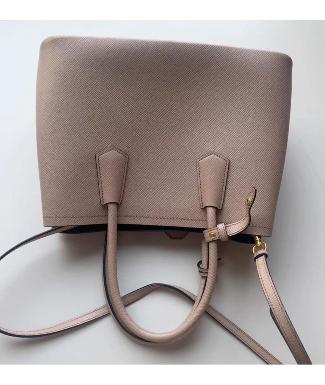 PRADA Бежевая кожаная сумка через плечо, фото 3