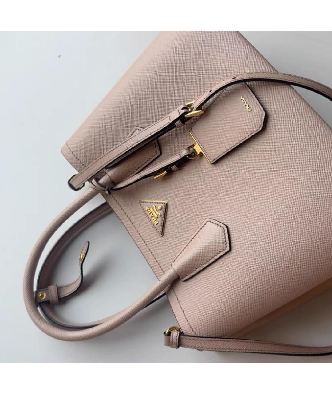 PRADA Бежевая кожаная сумка через плечо, фото 2