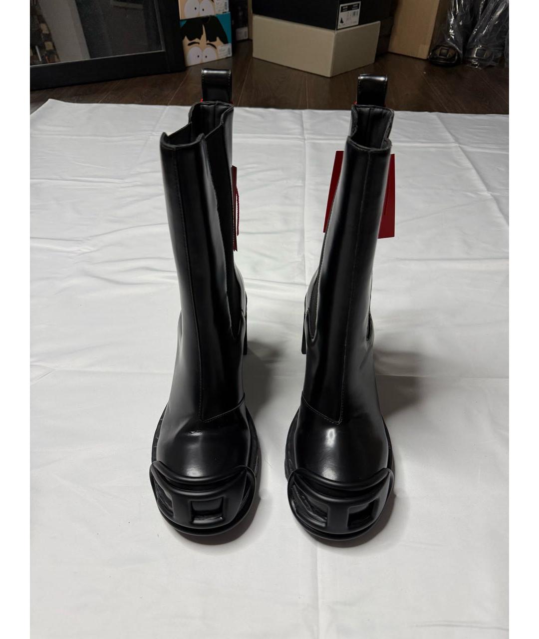 DIESEL Черные кожаные ботильоны, фото 5