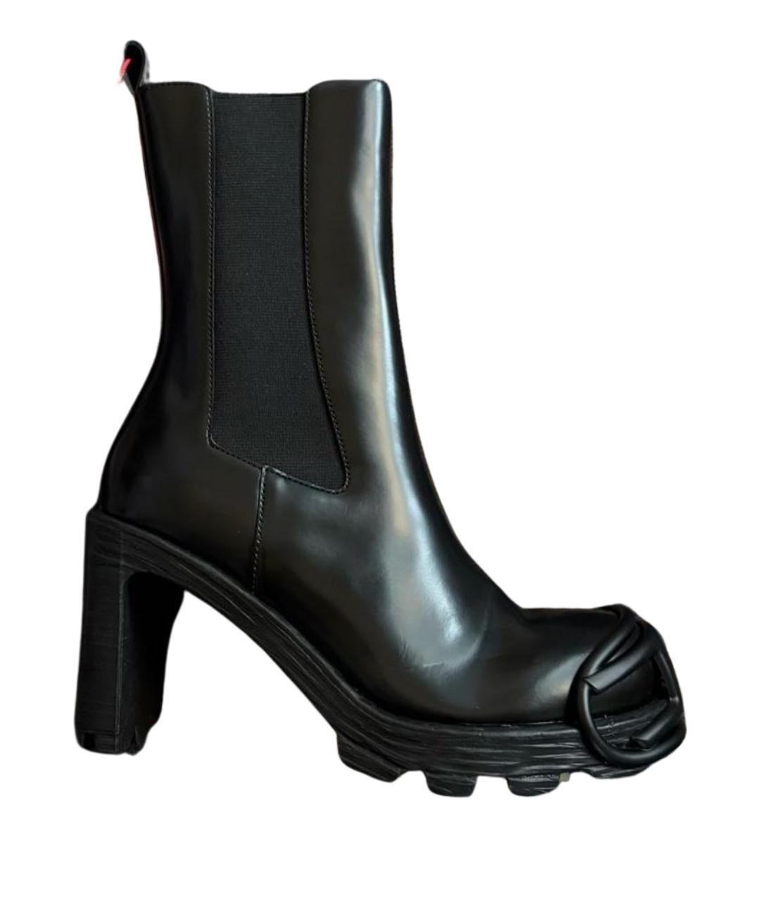 DIESEL Черные кожаные ботильоны, фото 9