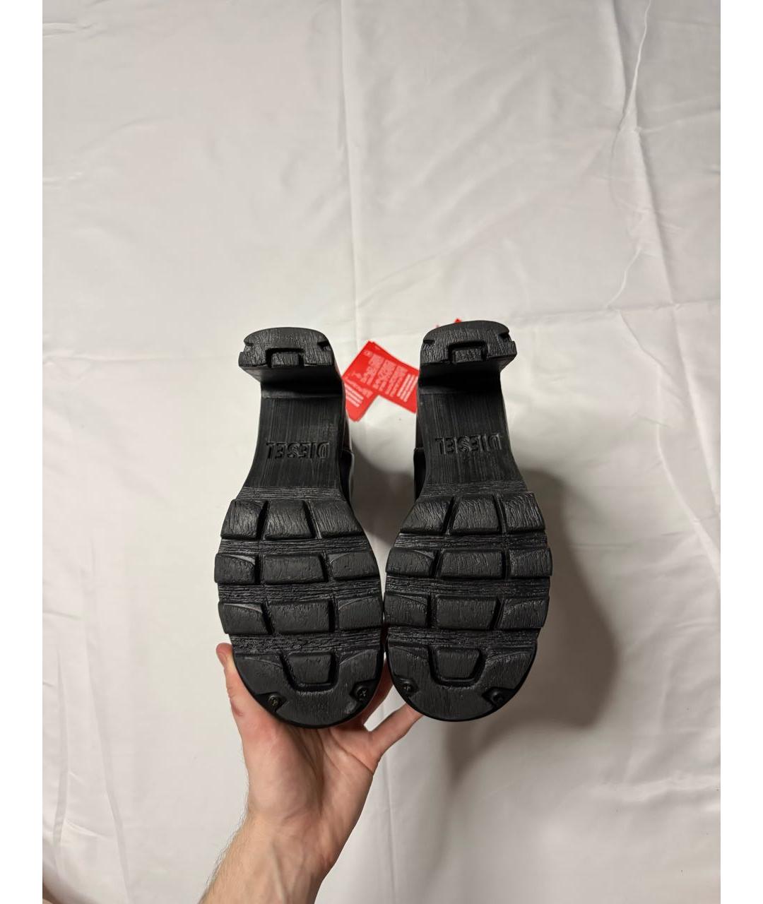 DIESEL Черные кожаные ботильоны, фото 4