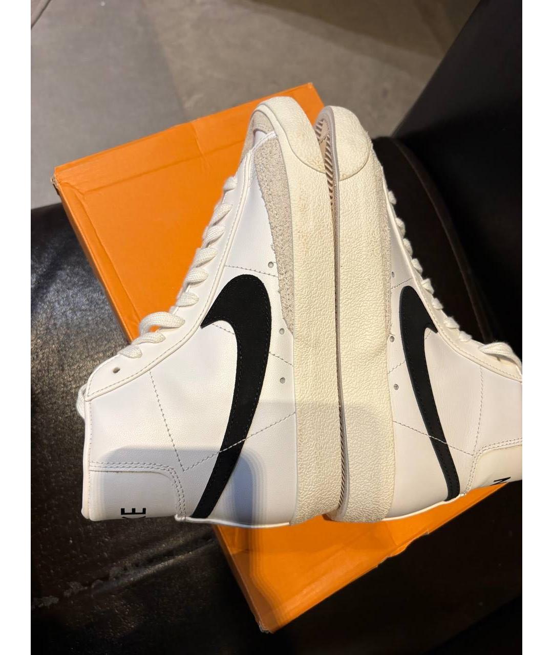 NIKE Белые кожаные кроссовки, фото 3