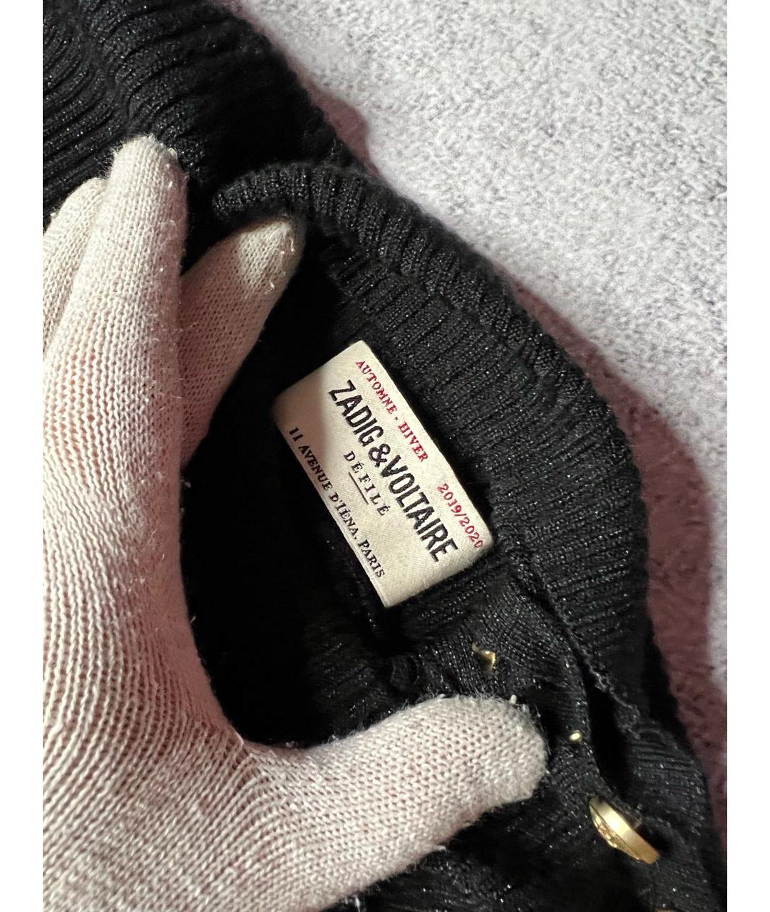 ZADIG & VOLTAIRE Черное хлопко-эластановое вечернее платье, фото 6