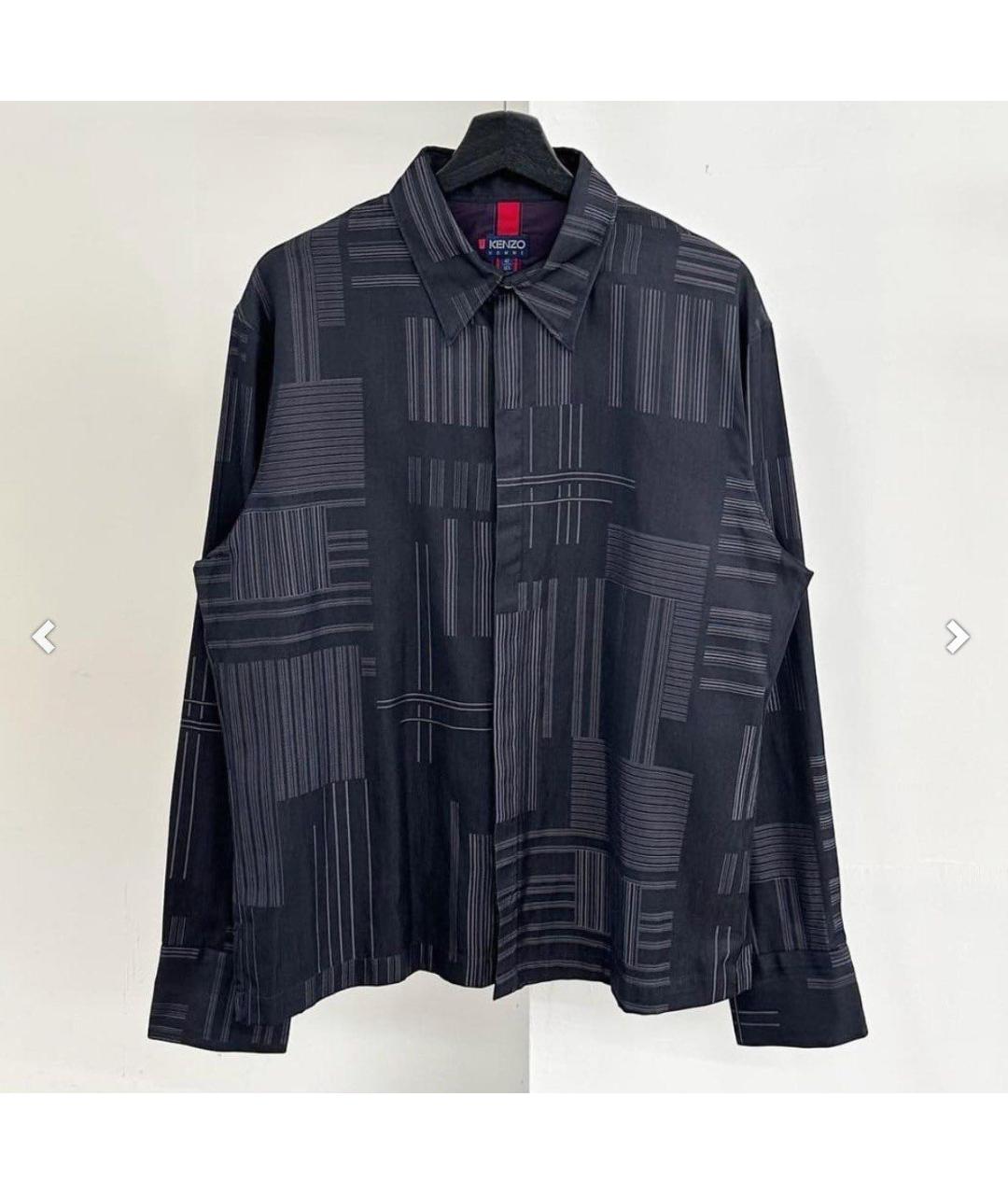 KENZO Черная хлопковая кэжуал рубашка, фото 6