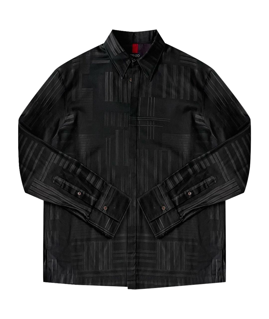 KENZO Черная хлопковая кэжуал рубашка, фото 1