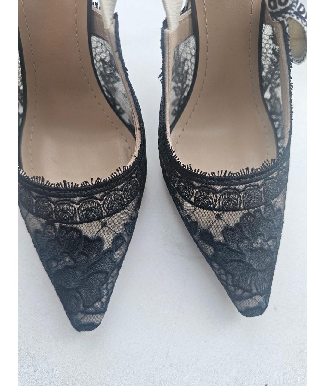 CHRISTIAN DIOR Черные текстильные туфли, фото 3