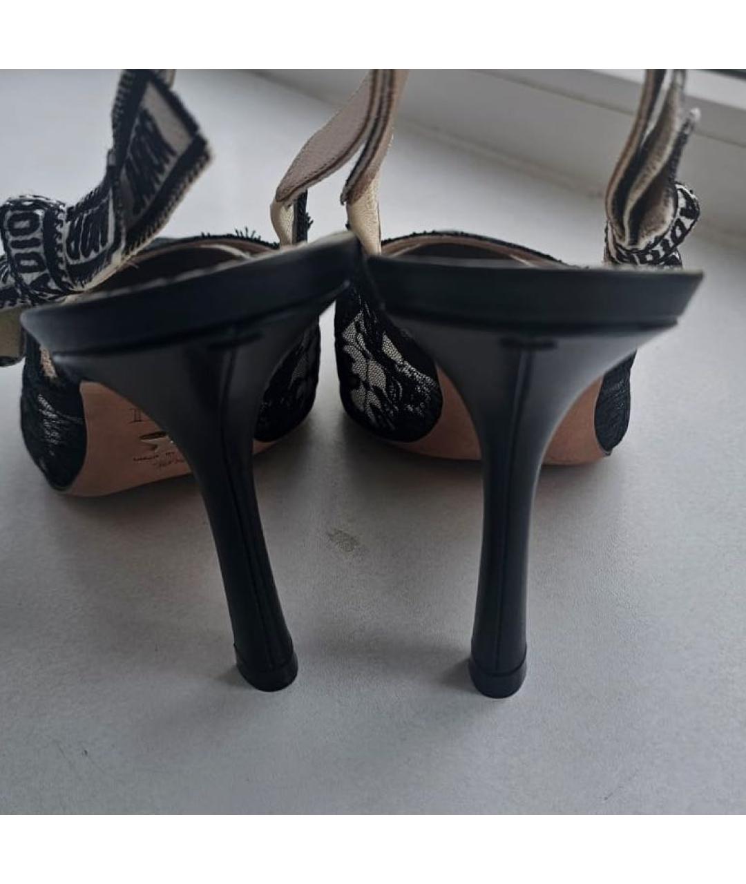 CHRISTIAN DIOR Черные текстильные туфли, фото 5