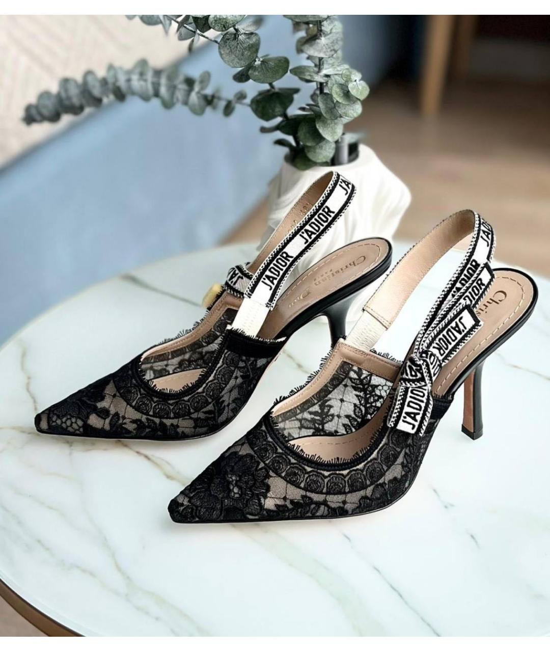 CHRISTIAN DIOR Черные текстильные туфли, фото 9