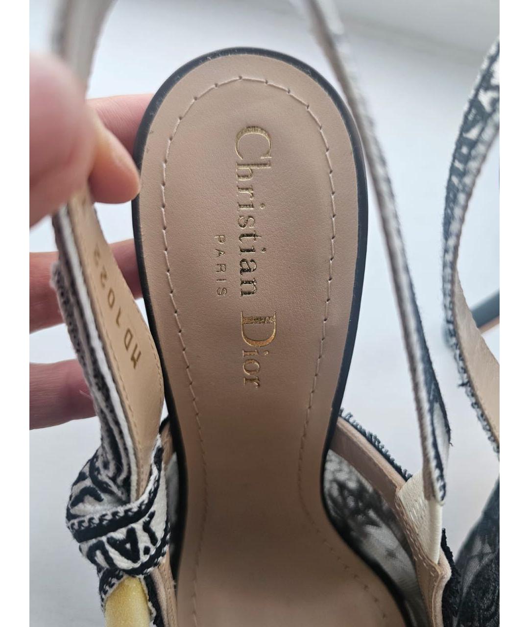 CHRISTIAN DIOR Черные текстильные туфли, фото 4