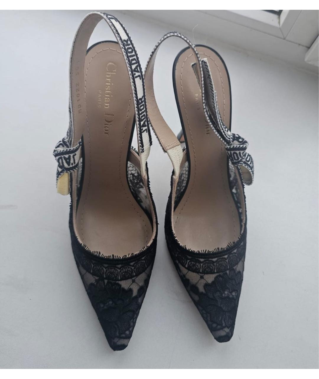 CHRISTIAN DIOR Черные текстильные туфли, фото 2