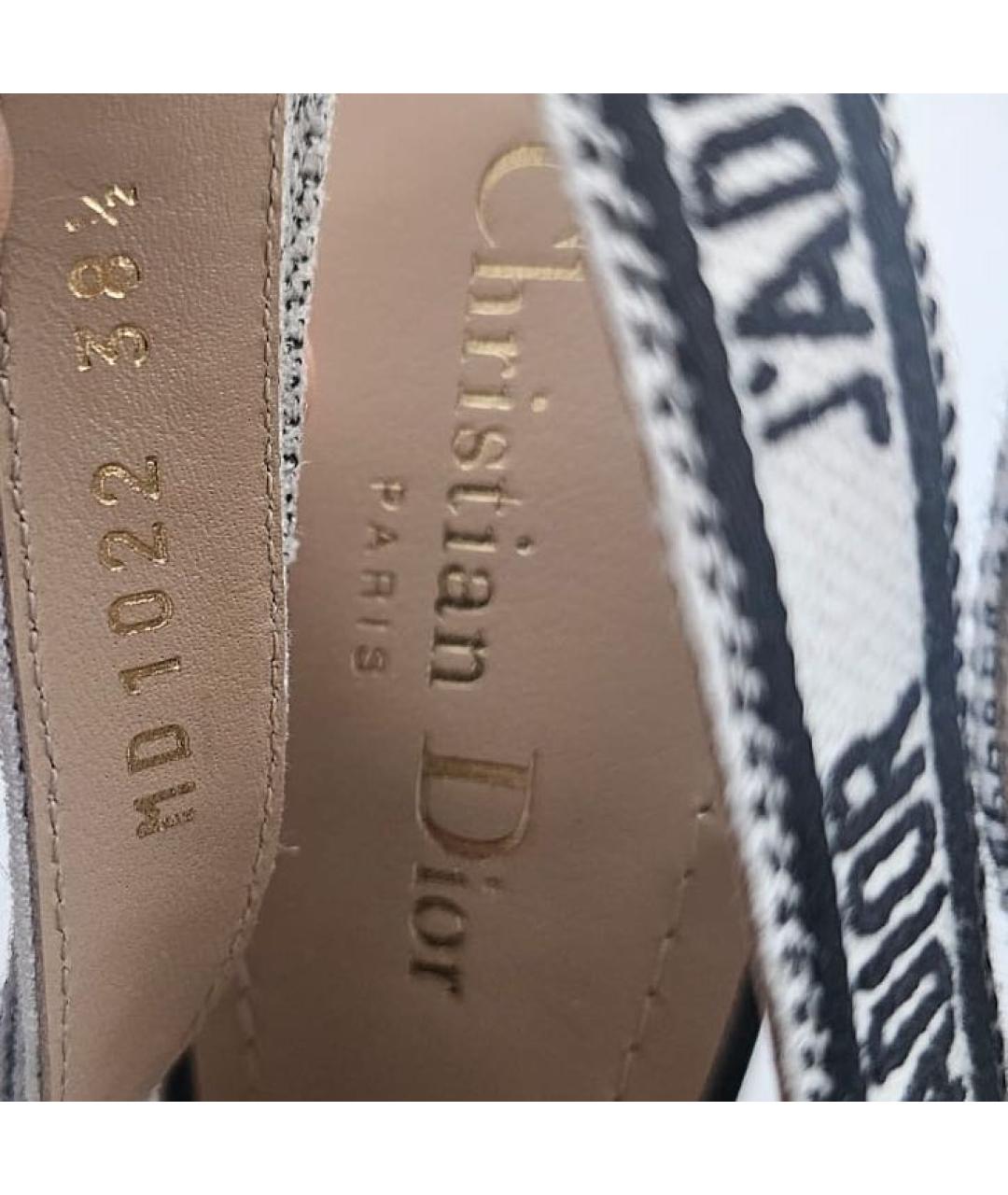 CHRISTIAN DIOR Черные текстильные туфли, фото 8