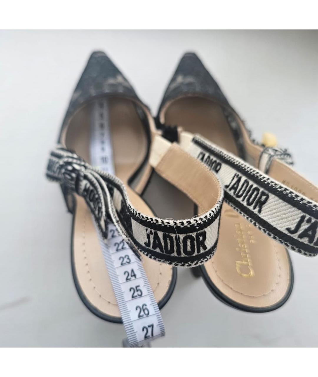 CHRISTIAN DIOR Черные текстильные туфли, фото 6