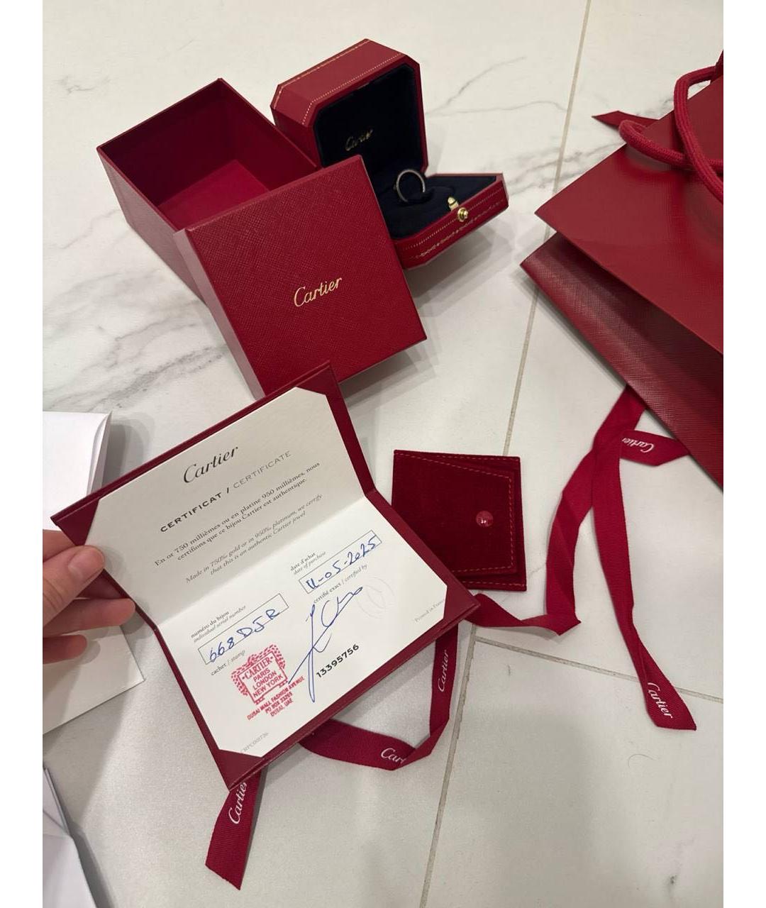 CARTIER Серебряное кольцо из белого золота, фото 4