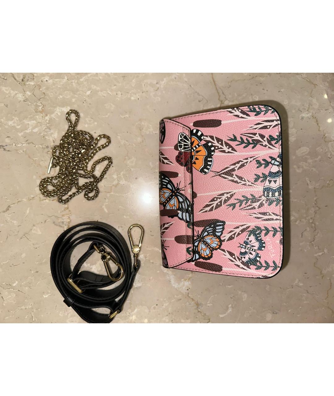 FURLA Розовая кожаная сумка через плечо, фото 5