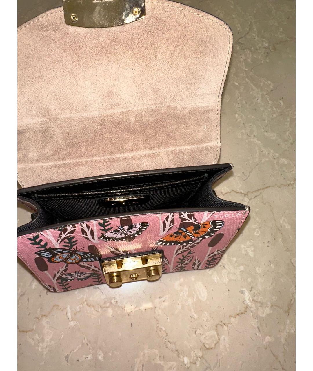 FURLA Розовая кожаная сумка через плечо, фото 7