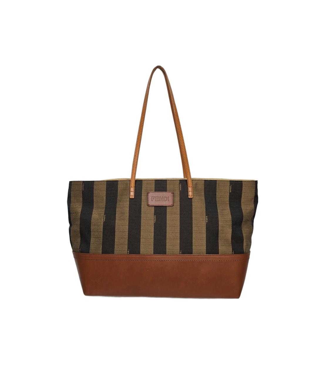 FENDI Коричневая кожаная сумка через плечо, фото 10