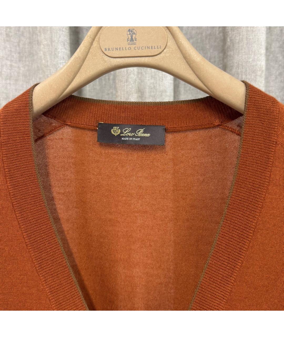 LORO PIANA Горчичный кашемировый кардиган, фото 3