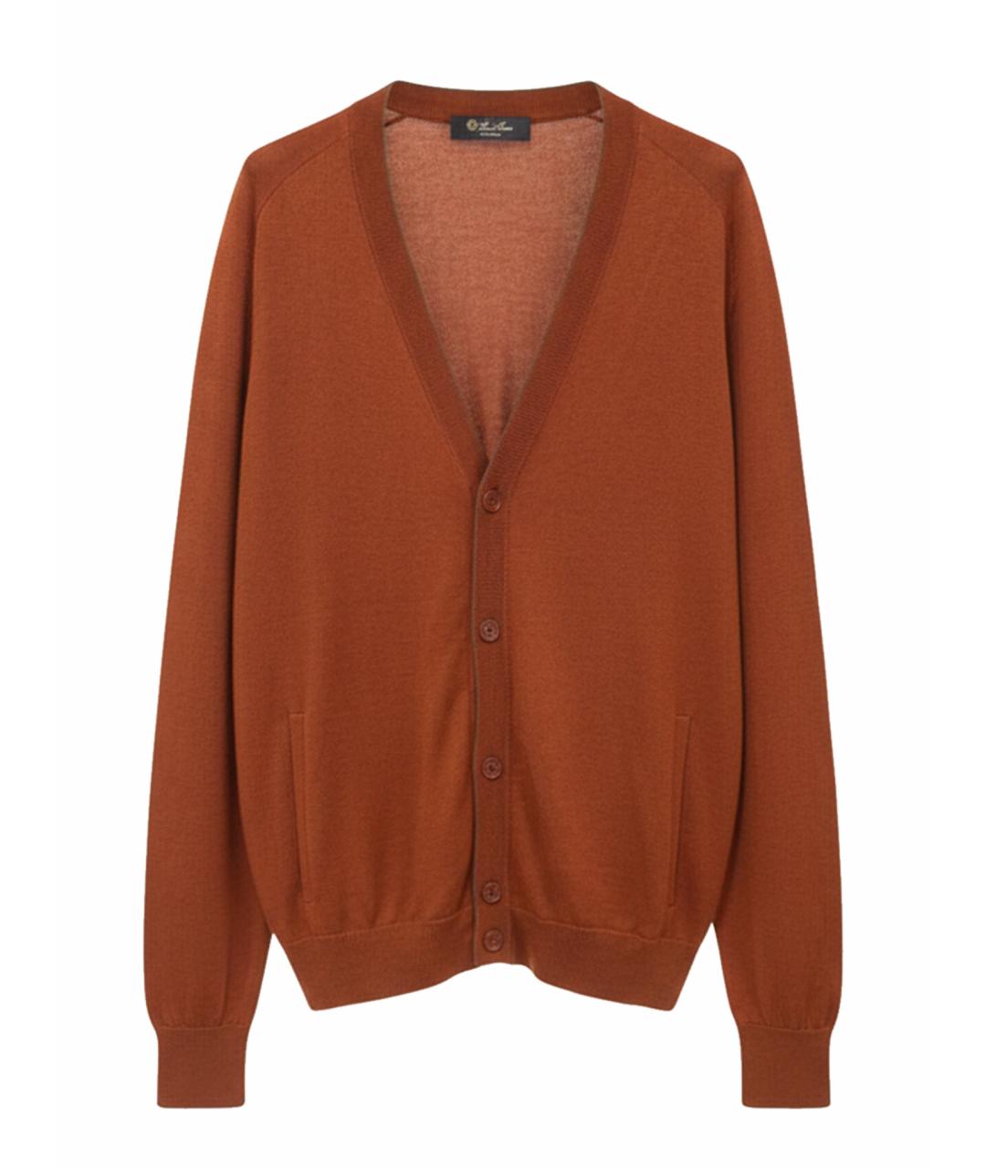 LORO PIANA Горчичный кашемировый кардиган, фото 1