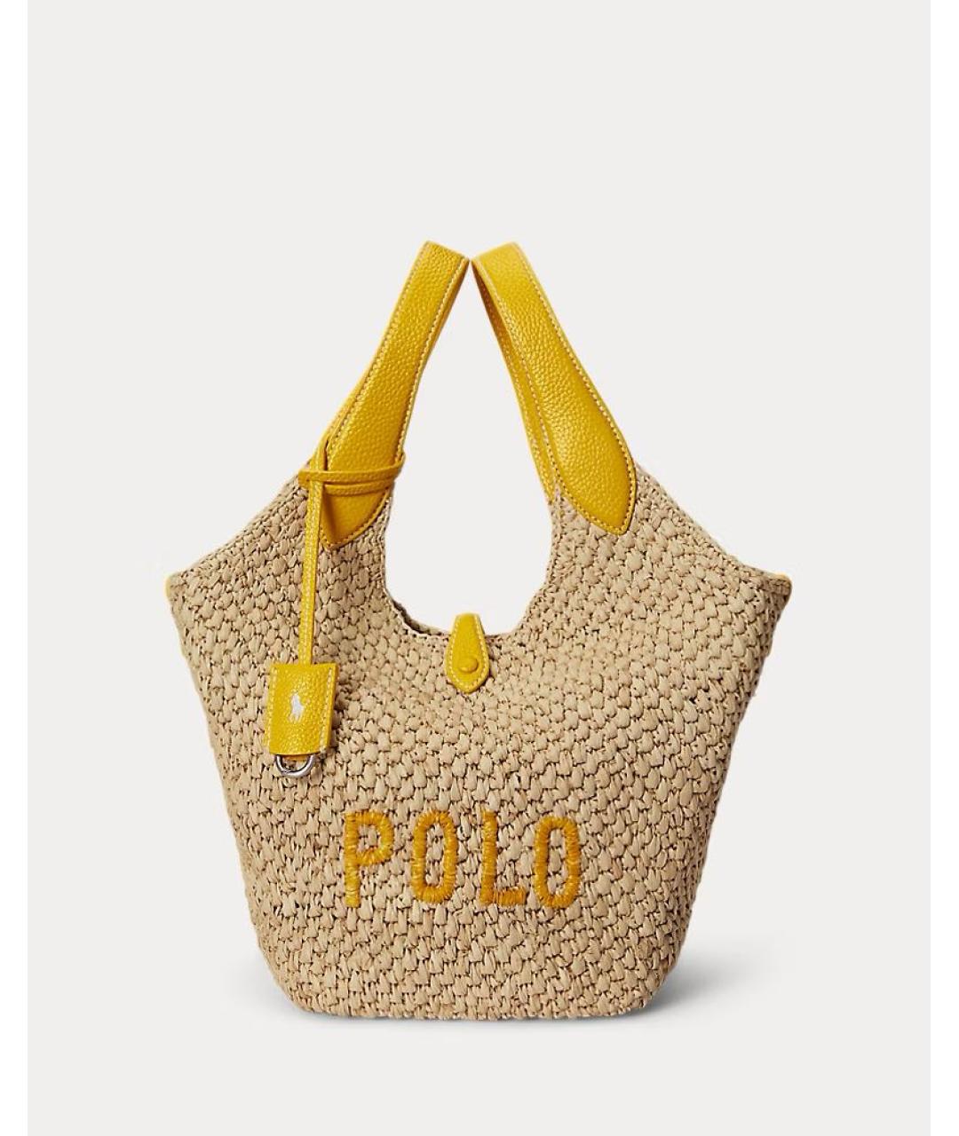 POLO RALPH LAUREN Бежевая сумка тоут, фото 5