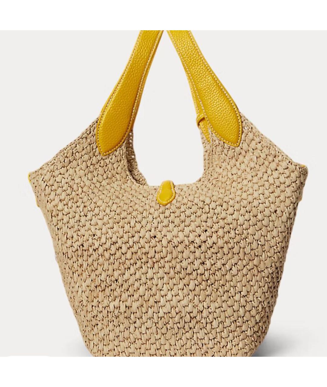 POLO RALPH LAUREN Бежевая сумка тоут, фото 3